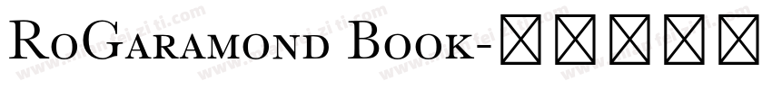 RoGaramond Book字体转换